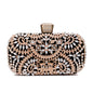 Golden Diamond Clutch – Small Wedding & Party Bag with Chain and Metal Handle