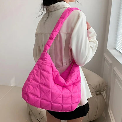 Quilted Sporty Puffer Hobo