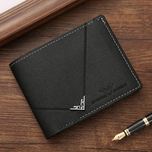 Men’s Slim Bifold Wallet – Leather Money Clip with Multi-Card & ID Holder