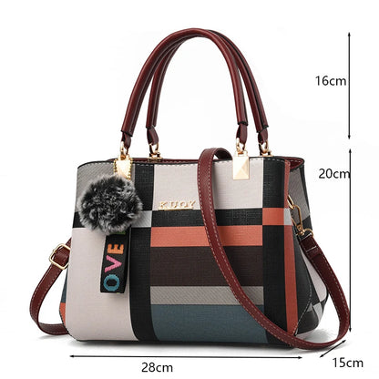 Leather Designer Tote – Casual Large-Capacity Crossbody Shoulder Bag for Women