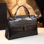 Luxury Crocodile Pattern Shell Bag – Women’s Fashion Top Handle & Crossbody Handbag