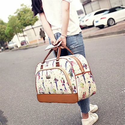 Large Travel Holdall – Women’s Fashion Zip Carry-On & Weekend Handbag