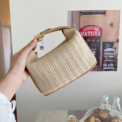 Summer Straw Bucket Bag – Girls’ Tote