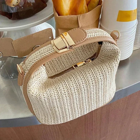 Summer Straw Bucket Bag – Girls’ Tote
