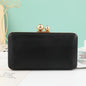Champagne Leather Evening Clutch