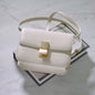 Genuine Leather Tofu Bag – Luxury Purple Shoulder & Crossbody Handbag for Women