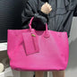 Oversized Vegan Leather Handbag – Simple, Versatile & Large-Capacity Shopping Tote for Women