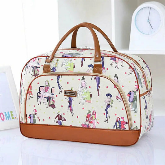 Large Travel Holdall – Women’s Fashion Zip Carry-On & Weekend Handbag