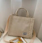 Fashionable Corduroy Shoulder Bag – Large Capacity