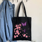 Butterfly Print Canvas Tote – Foldable, Reusable & Stylish