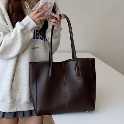 Vintage Korean Tote – Chic, Spacious & Commuter-Ready