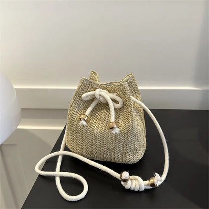 Adjustable Summer Straw Crossbody