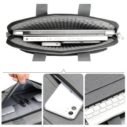 Double-walled shock-resistant water laptop bag carrying shoulder crossbody business briefcase
