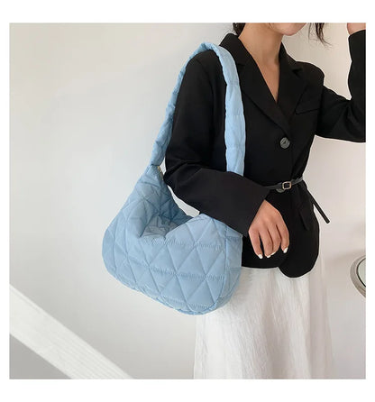 Quilted Sporty Puffer Hobo