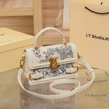 Embroidered Square Handbag – High-End Textured Summer Shoulder & Crossbody Bag for Women