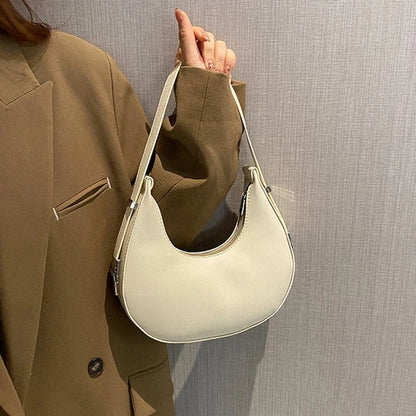 Elegant PU Shoulder Bag – Clutch & Tote in One