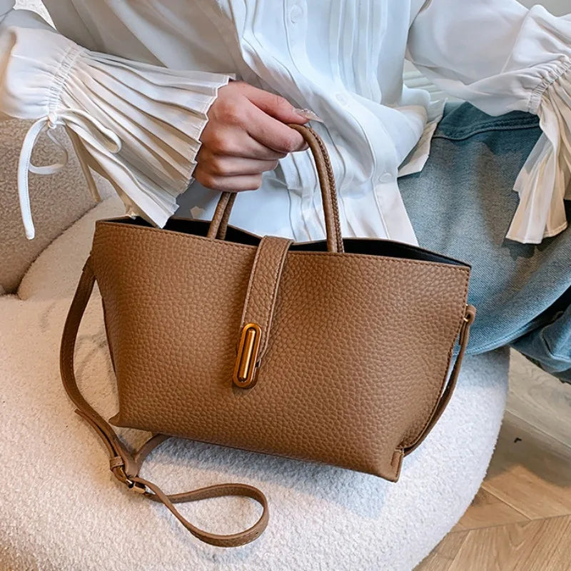 Lychee Leather Tote – Chic, Versatile & Effortlessly Stylish