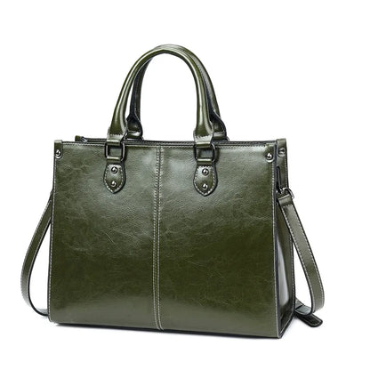 Luxury Top Handle Bag – Cowhide Leather, Timeless Style