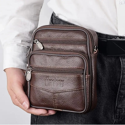 Genuine Leather Multi-Purpose Crossbody for Men