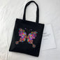 Butterfly Print Canvas Tote – Foldable, Reusable & Stylish