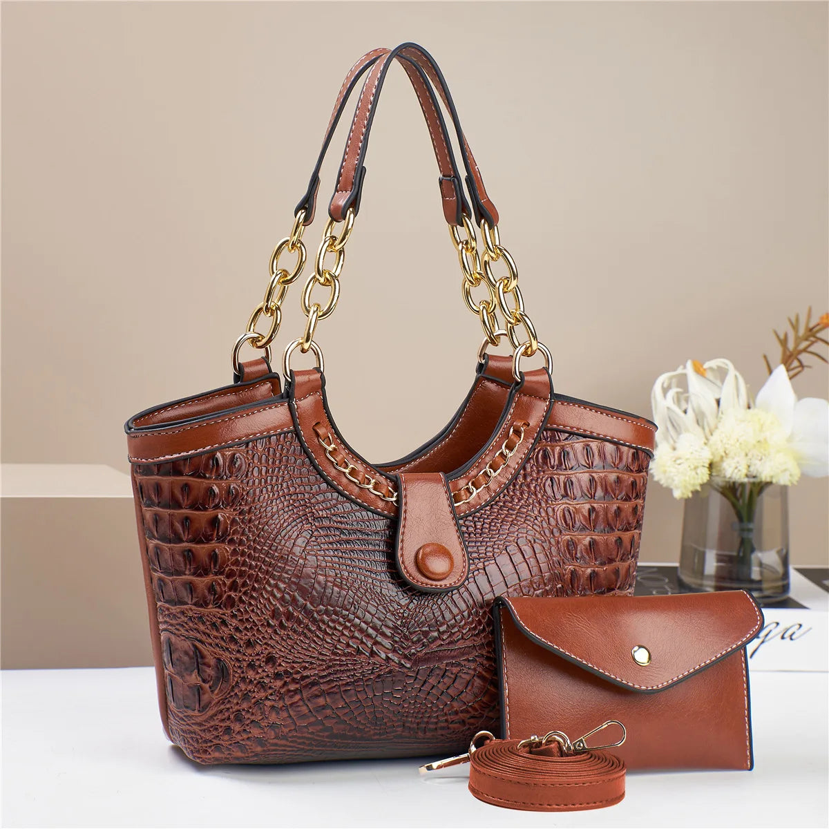 Soft Leather Handbag – Versatile Crossbody Shoulder Bag for Women