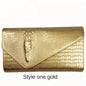 Crocodile Print Clutch – Stylish Large-Capacity Crossbody Bag for Women