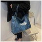 Fashion PU Leather Tote – Soft Large-Capacity Underarm & Crossbody Bucket Bag for Women