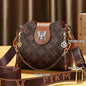 Luxury Vintage Print Messenger Bag – PU Leather Crossbody & Shoulder Purse for Women