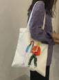 Floral Graffiti Canvas Tote – Bold, Stylish & Street-Ready