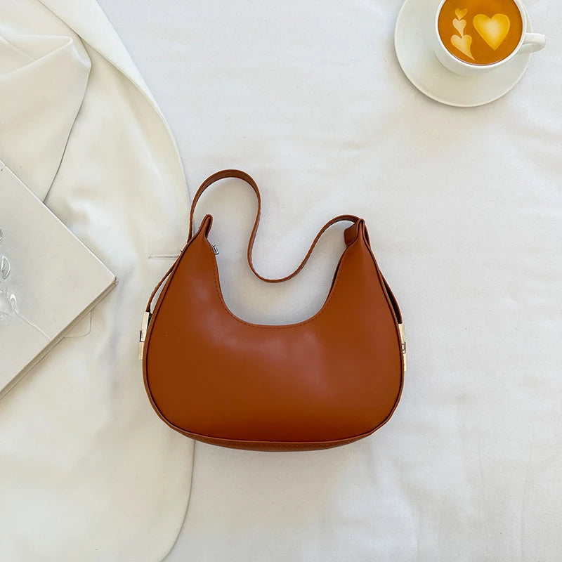 Soft Leaher Curve Hobo Purse