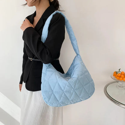 Quilted Sporty Puffer Hobo