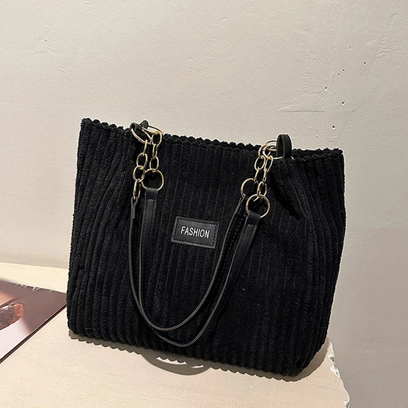 Corduroy Casual Tote for Women