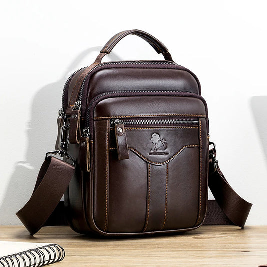 Classic Retro Men’s Cowhide Crossbody Bag