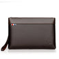 Men’s Designer Leather Clutch – Large Capacity Phone & Wallet Pouch