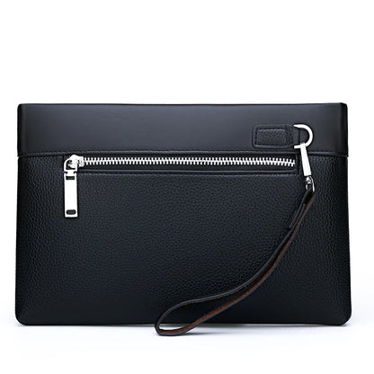 Men’s Designer Leather Clutch – Large Capacity Phone & Wallet Pouch