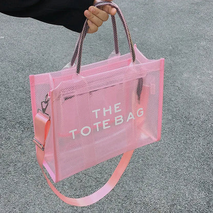 Luxury Clear Beach Tote – Chic, Spacious & Summer-Perfect