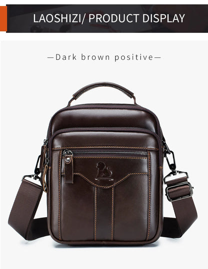 Classic Retro Men’s Cowhide Crossbody Bag