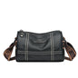 Genuine Leather Crossbody Tote – High-Quality Solid Color Shoulder Bag for Women