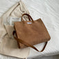 LEFTSIDE Vintage Tote – Winter Office Shoulder & Crossbody Bag for Women