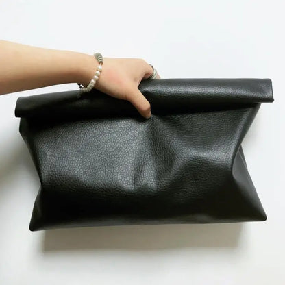 Leather Envelope Clutch – Soft, Large-Capacity Evening Bag for Women