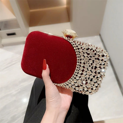 Glitter Evening Clutch – Small Phone Purse with Detachable Chain for Women