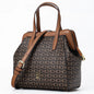 CH Classic Monogram Handbag – Zippered Solid Color Block Shoulder Bag for Women