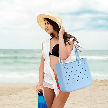Large EVA Beach Tote – Jelly Style, Summer-Ready & Mom-Friendly