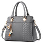 Gusure Embroidered Tote – Elegant, Spacious & Tassel-Accented