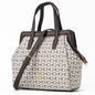 CH Classic Monogram Handbag – Zippered Solid Color Block Shoulder Bag for Women