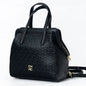 CH Classic Monogram Handbag – Zippered Solid Color Block Shoulder Bag for Women