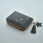 Pu Leather Card Bag Mini Wallet Ladies Money Clip Love Embroidery Multifunctional Wallet Women Short Certificate Storage Bags