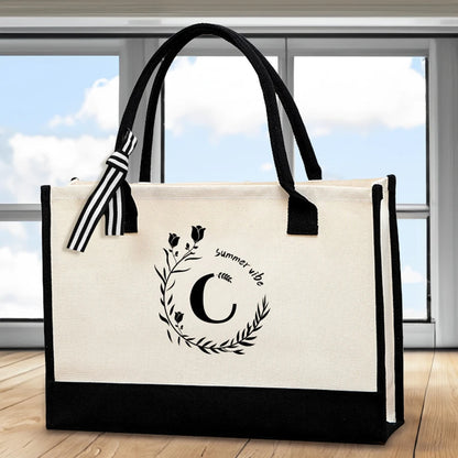 Canvas Ribbon Tote – Stylish, Spacious & Everyday-Ready