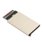 Automatic Flip Card Holder – Metal Anti-Theft Wallet with 12-Slot Side Push Design for Men