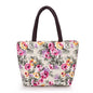 Durable Floral Canvas Tote – Cute Casual Bucket Shoulder Bag for Women